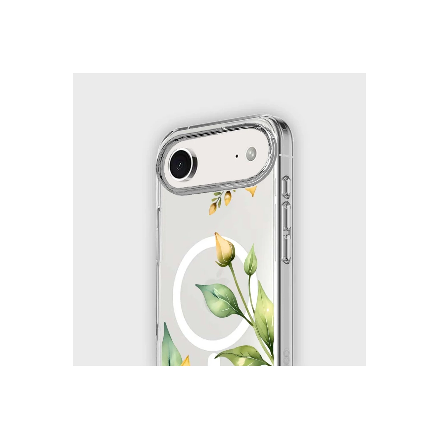 MagSafe iPhone Air Yellow Wildflower Clear Case