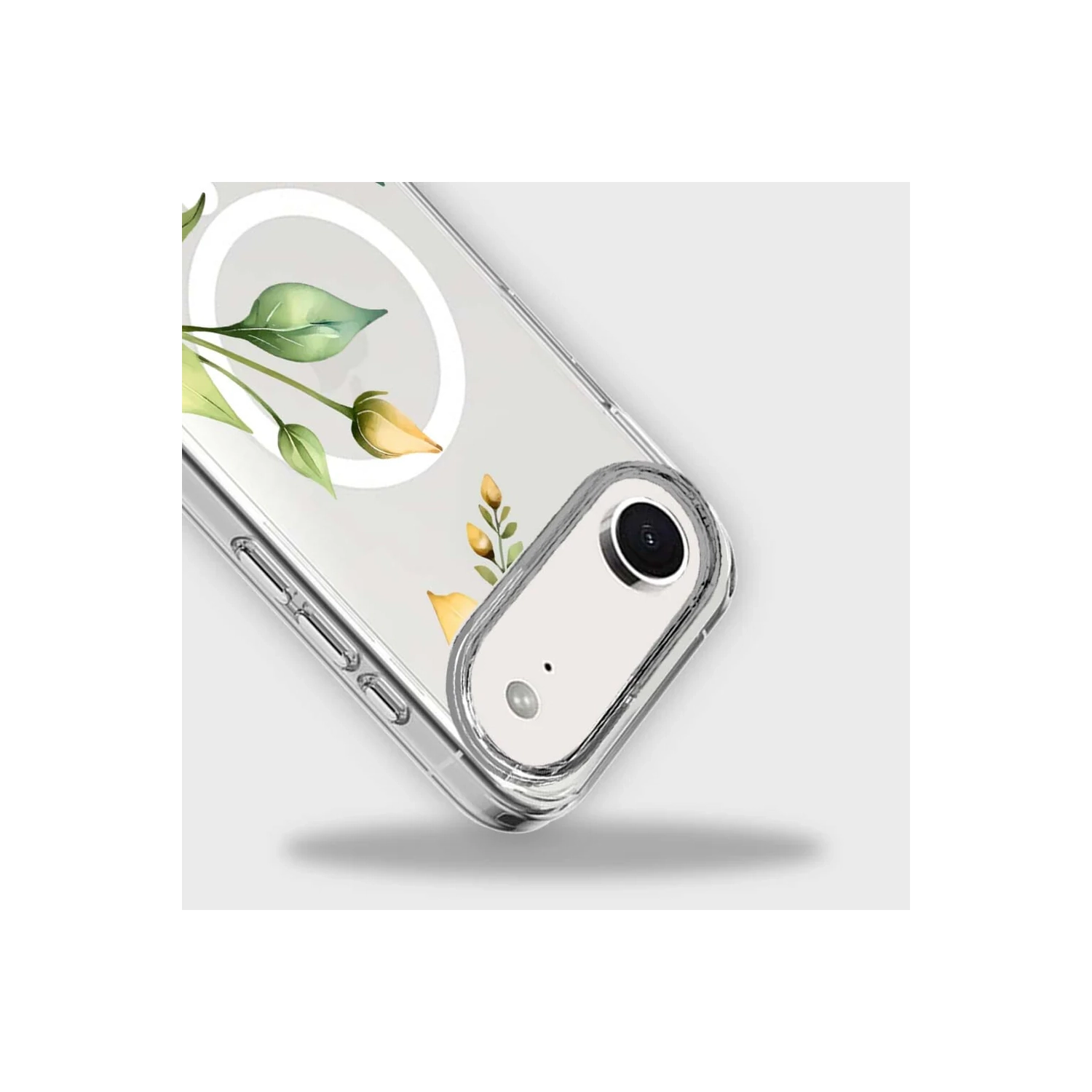 MagSafe iPhone Air Yellow Wildflower Clear Case