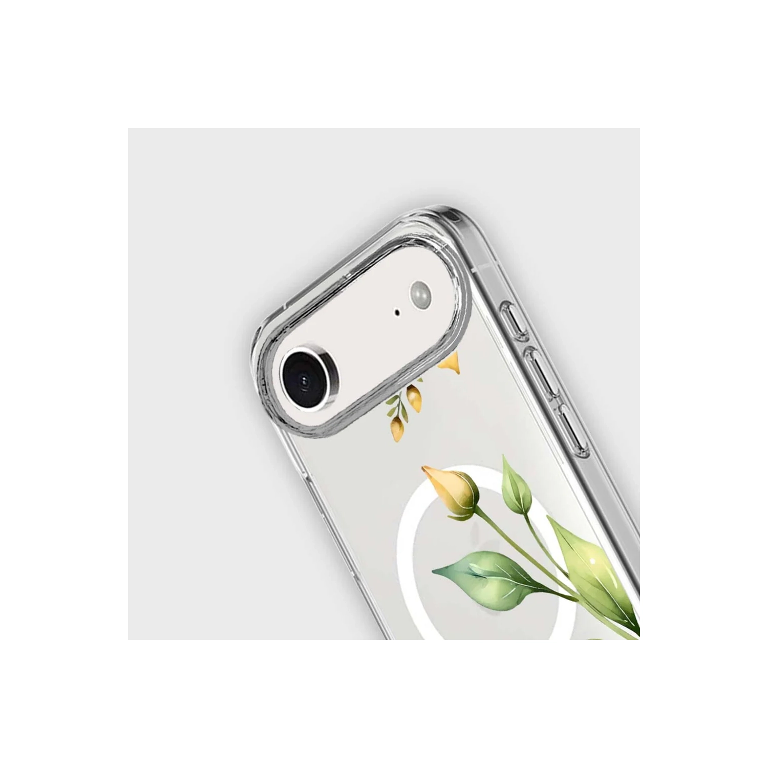 MagSafe iPhone Air Yellow Wildflower Clear Case