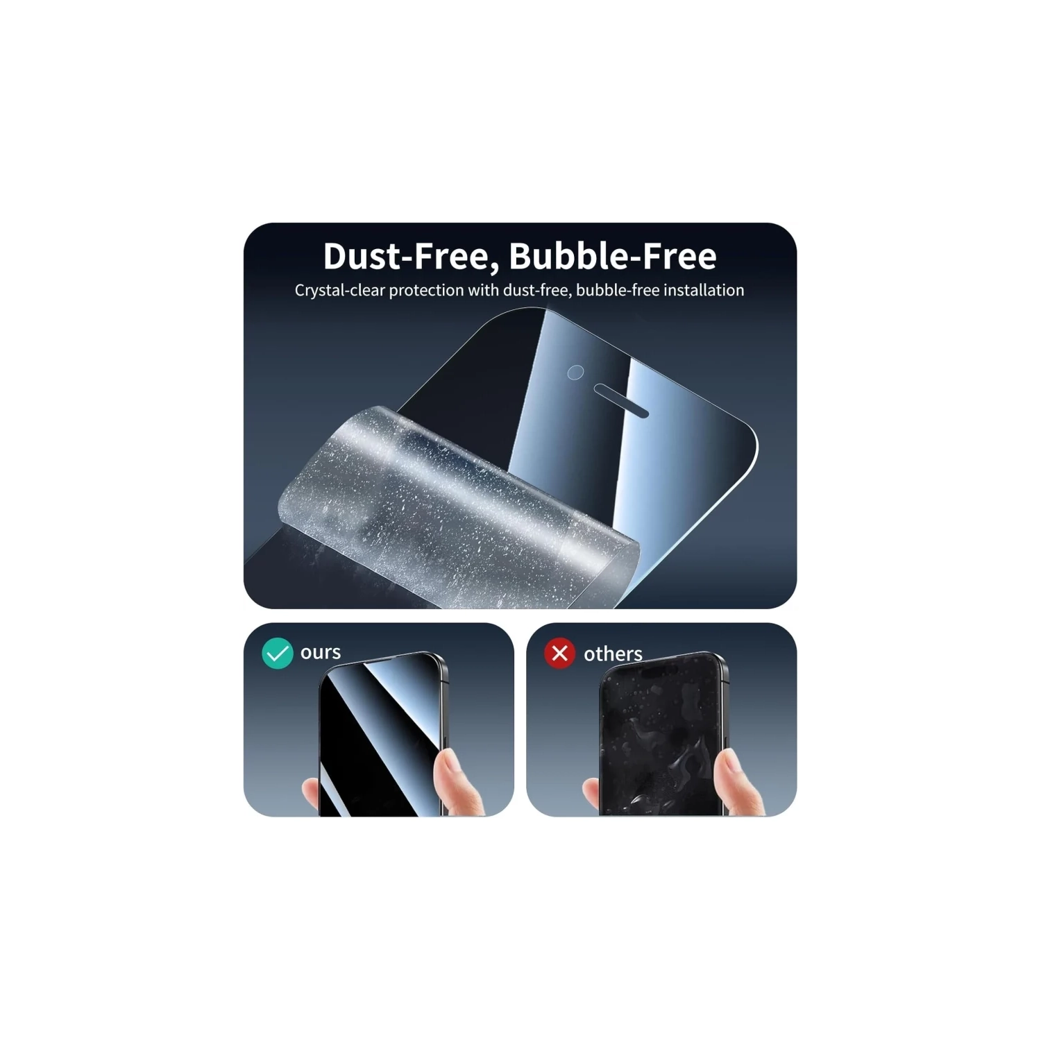 Paquet de 3 protecteurs d'écran en verre trempé pour iPhone 17