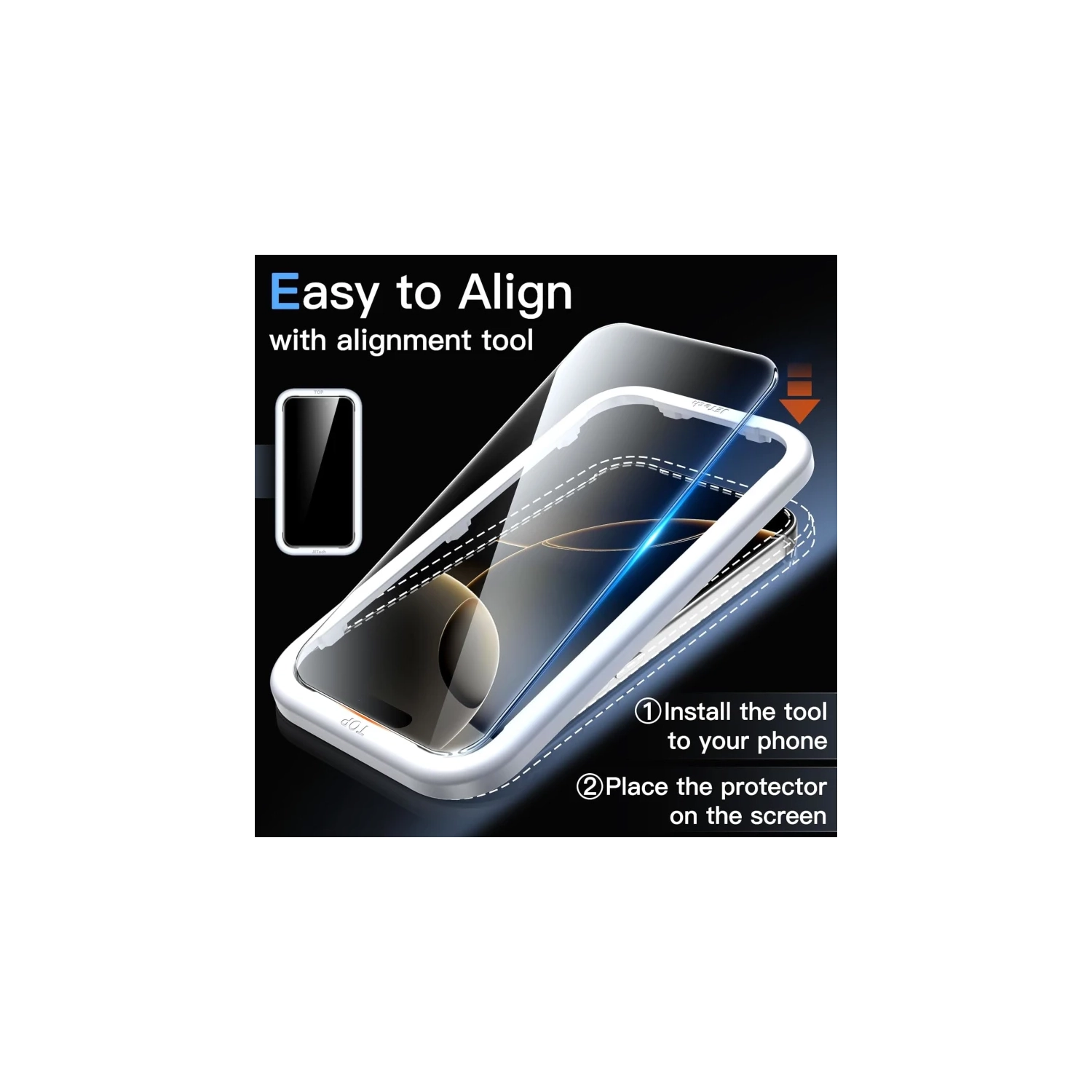 Étui transparent 5-en-1 pour iPhone 17 Pro avec 2 protecteurs d'écran en verre trempé et paquet de 2 protecteurs de lentille de caméra, pare-chocs