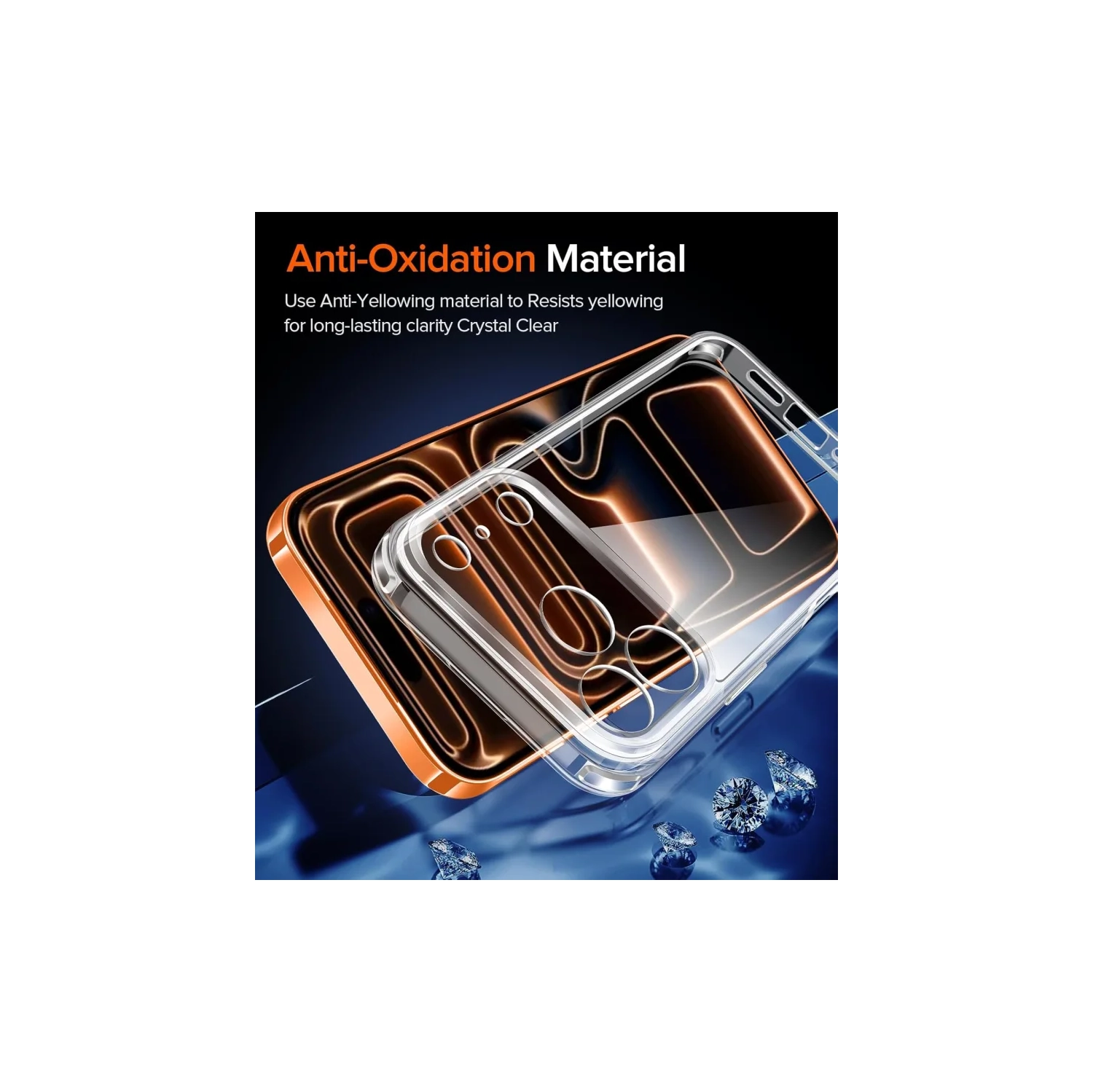 3-in-1 Clear Case for iPhone 17 Pro Max with 2-Pack Tempered Glass Screen Protectors – Military Grade Drop Protection, Hard Back, Slim Shockproof &