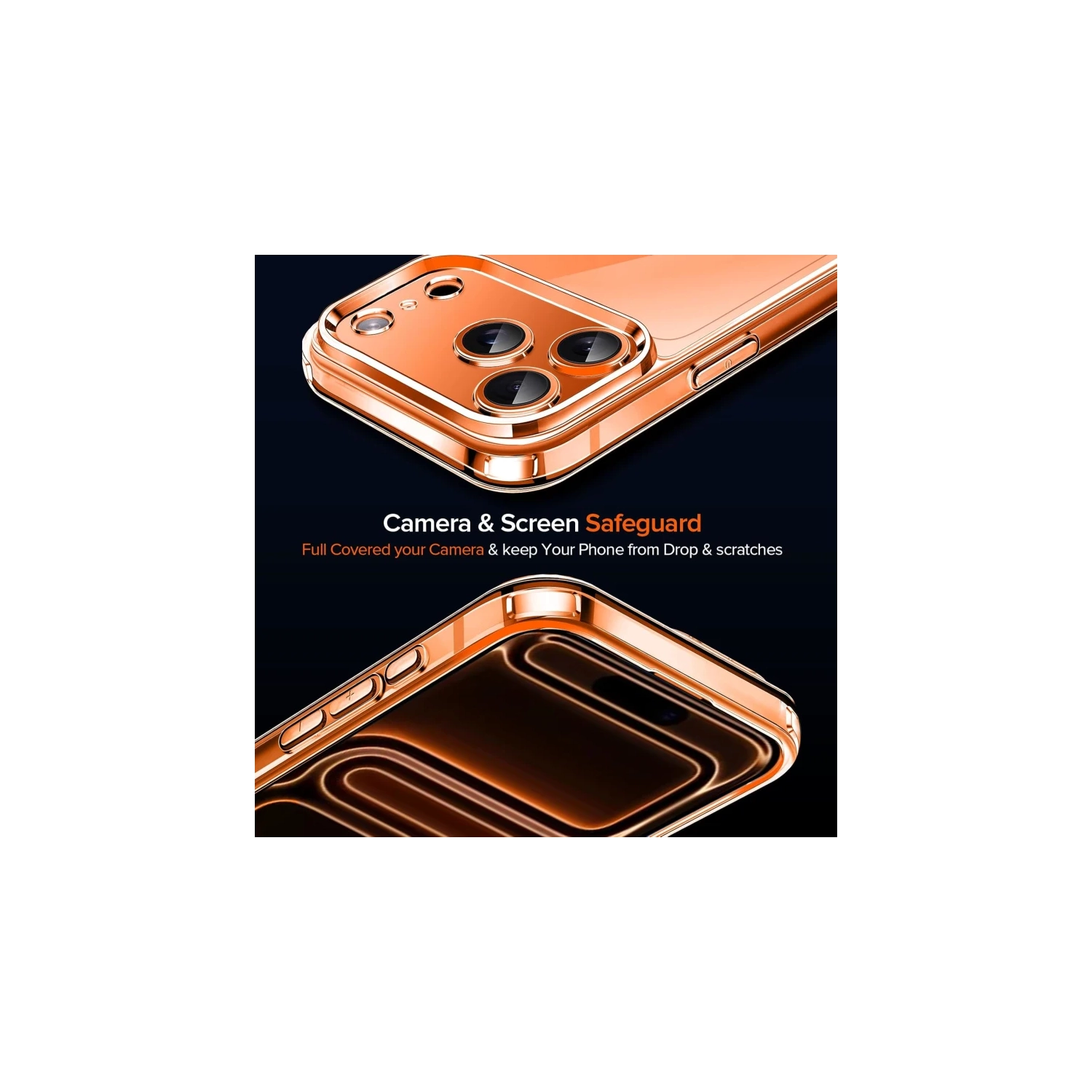 3-in-1 Clear Case for iPhone 17 Pro Max with 2-Pack Tempered Glass Screen Protectors – Military Grade Drop Protection, Hard Back, Slim Shockproof &