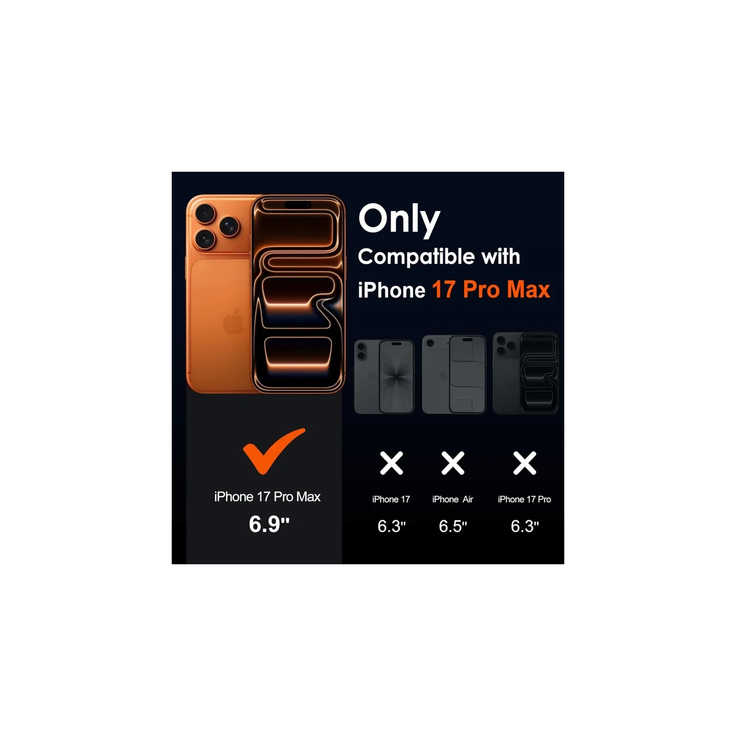 3-in-1 Clear Case for iPhone 17 Pro Max with 2-Pack Tempered Glass Screen Protectors – Military Grade Drop Protection, Hard Back, Slim Shockproof &