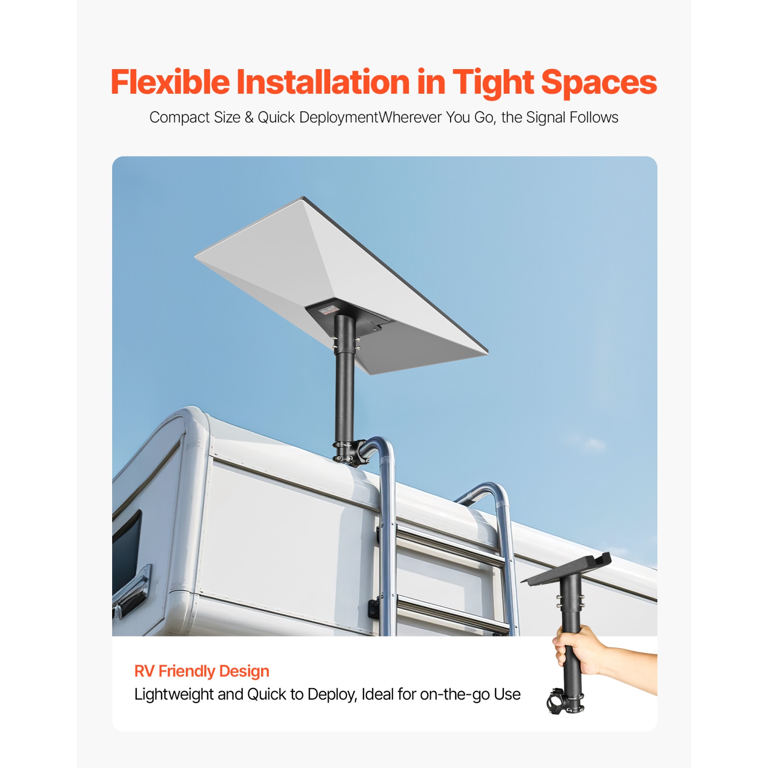 Support d'échelle pour VR de Starlink, montage à angle réglable sur 360°, trousse de tuyau standard Gen 3