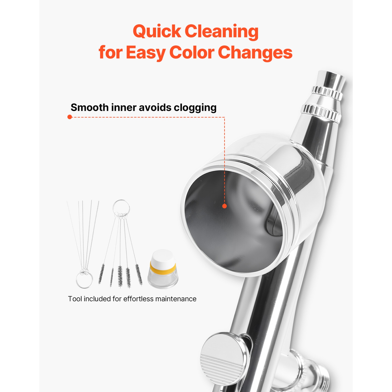 Airbrush Kit, 1/6 HP, 3 Tips,Air Brush Kit with Air Compressor, 3 Dual-Action Professional Airbrushes