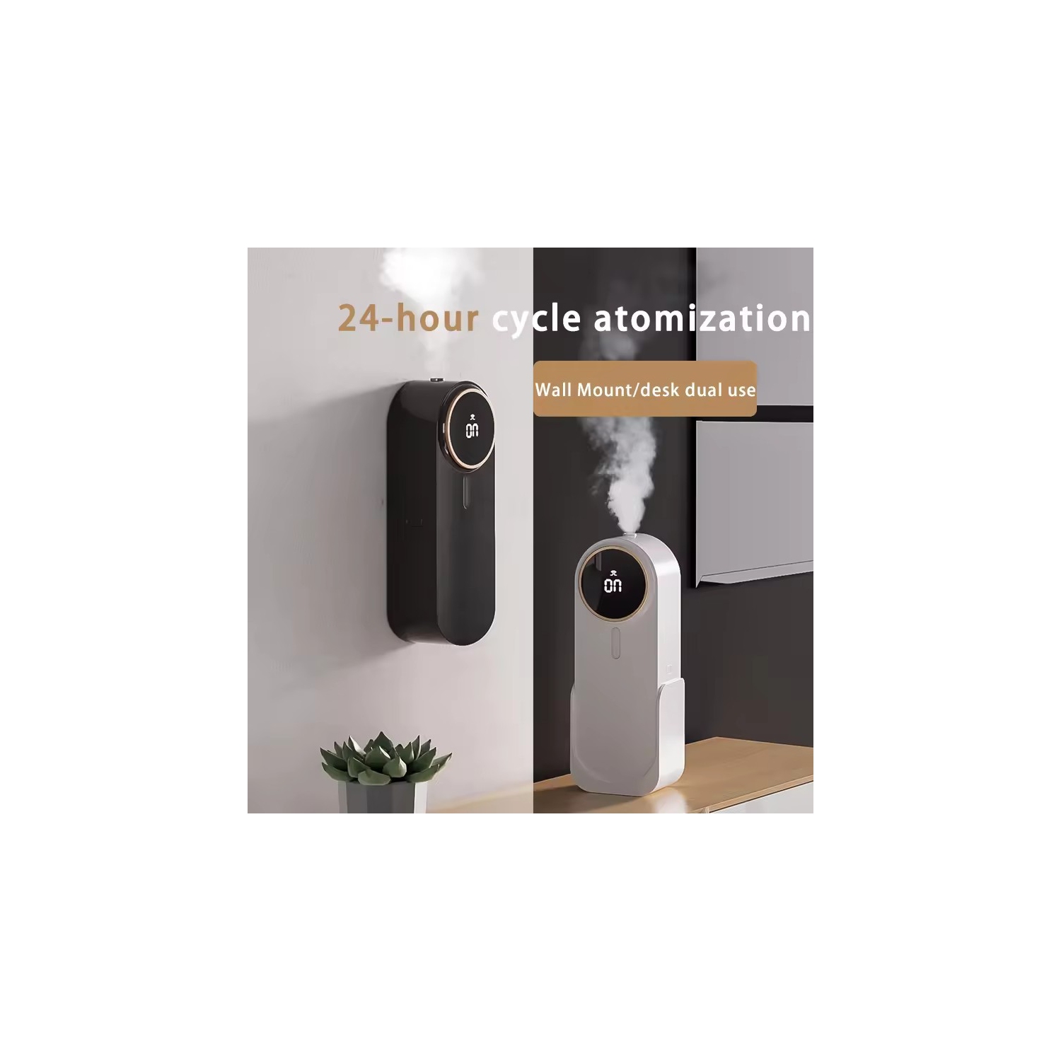 Essential Oil Diffuser - Wall Mount Air Freshener Dispenser, Waterless Aromatherapy Diffuser for Home, Office, Bathroom | Essential Oils not Included