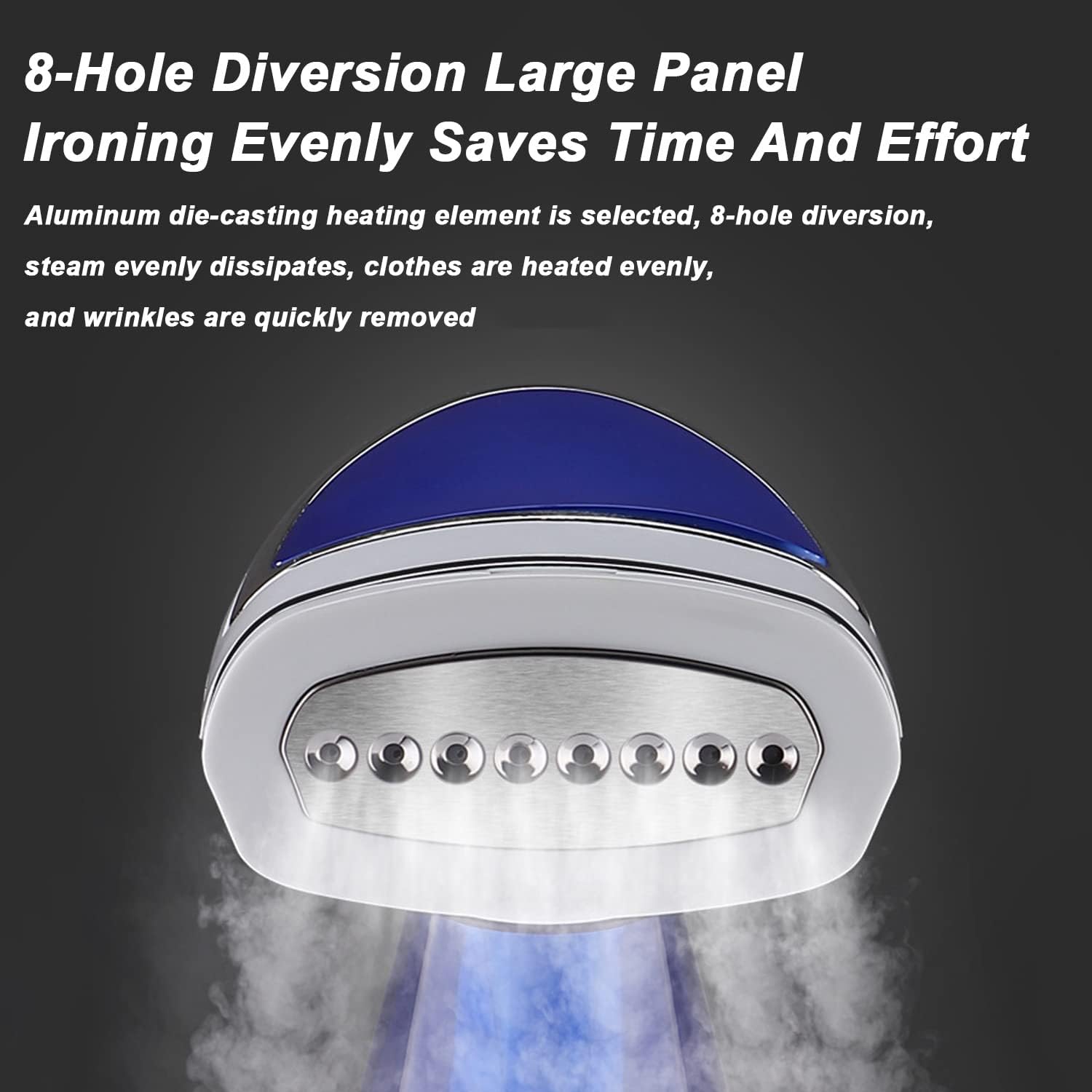 Handheld folding garment steamer 1600W high-power steam iron with three temperature settings for garment ironing/flat ironing/clip ironing, suitable