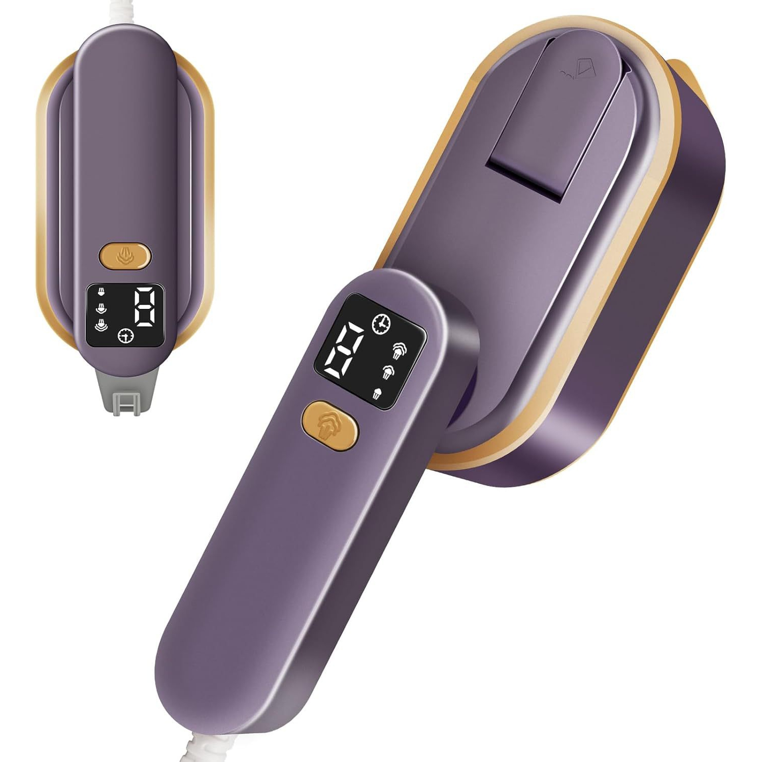 Défroisseur à vapeur portatif Maison Petit fer à vapeur 1200&nbsp;W Grande vapeur Séchage humide Double Réglage de la température Trois vitesses LED