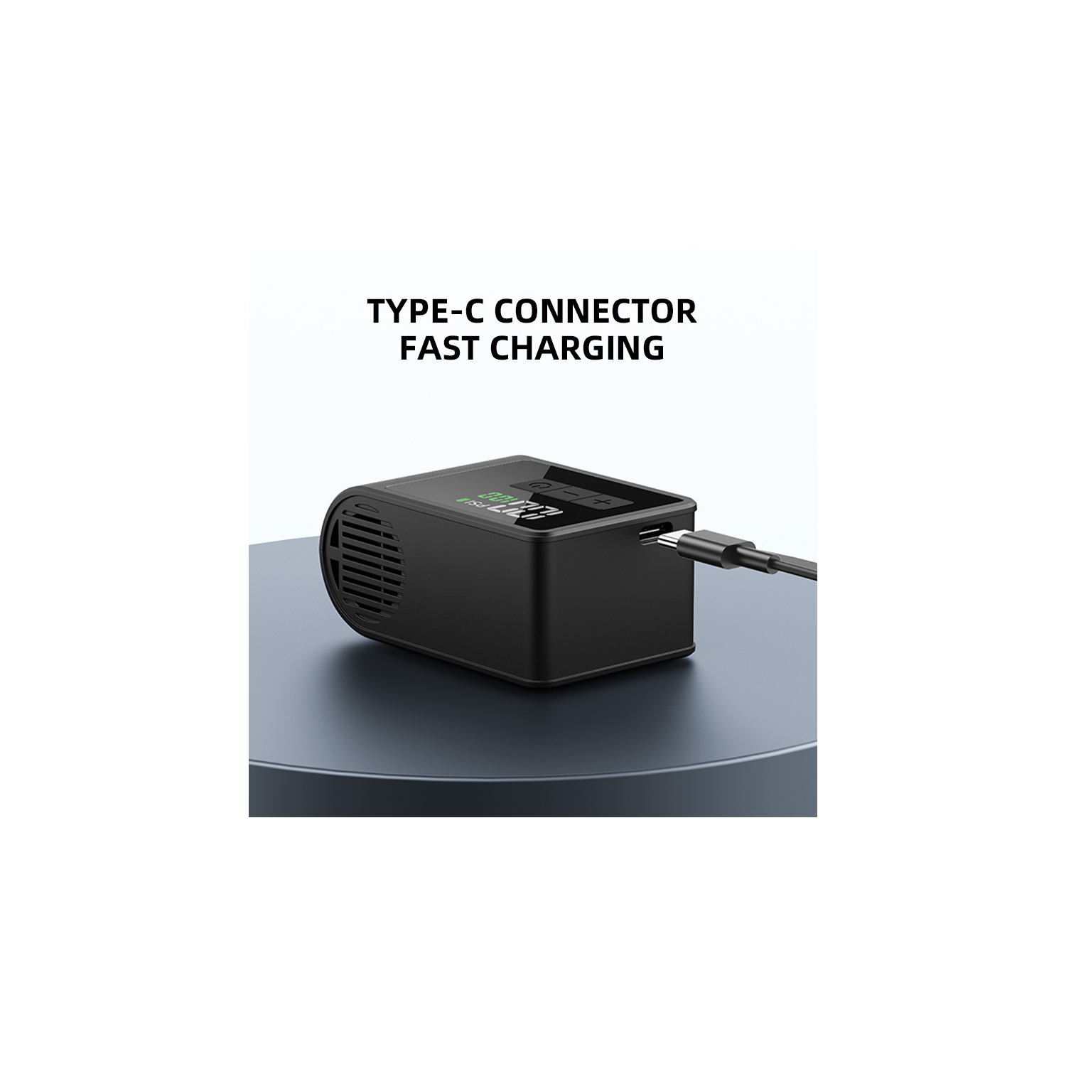 Mini pompe pour vélo avec 120&nbsp;lb/po² haute pression, gonflage ultra-rapide, surveillance numérique de la pression des pneus, chargement USB-C,