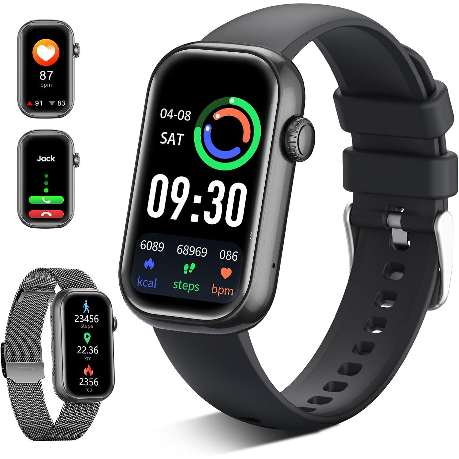 Mehiaz Fitness Tracker- Smart Watch for Women with 1.47" HD, IP68 Waterproof, 7+ Days Battery, 24+ Exercises Activity Tracker Fitness Watches,