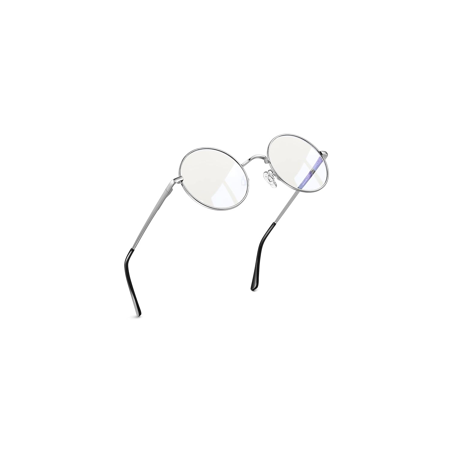 Lunettes anti-lumière bleue Mehiaz pour Femmes Homme Ordinateur rétro Écran de jeu Lunettes Lunettes rondes Cadres Anti-fatigue UV
