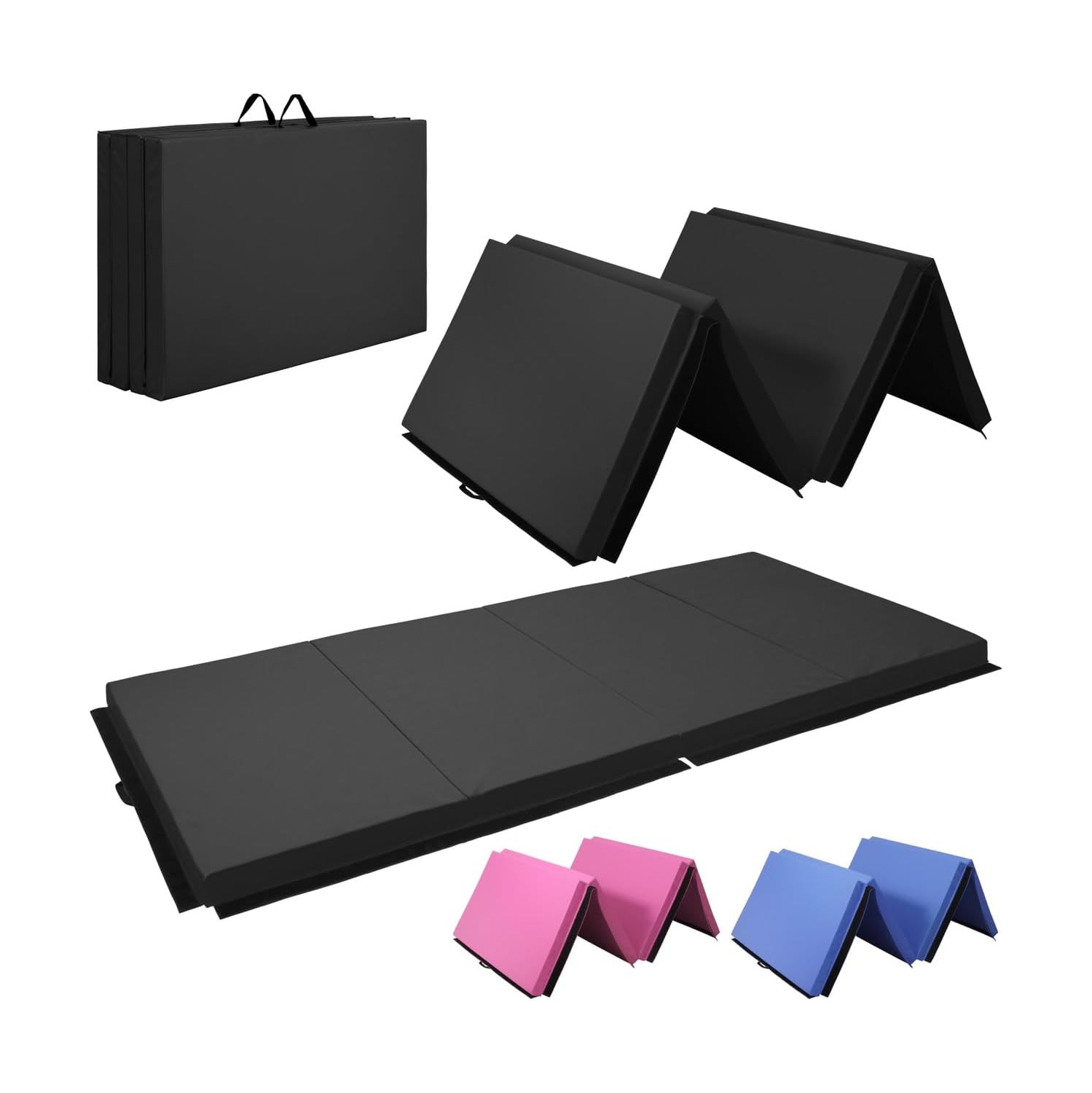 Tapis d'exercice pliable de 10 x 4 pi 4 avec poignées de transport de CAPHAUS