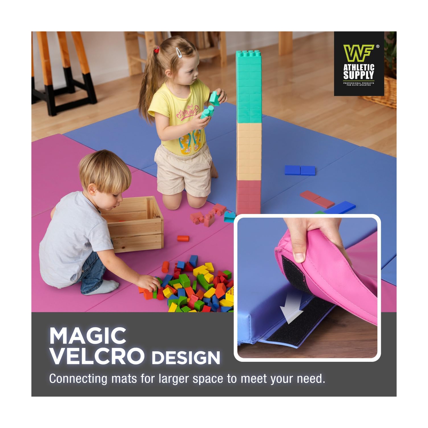 Tapis d'exercice pliable de 10 x 4 pi 4 avec poignées de transport de CAPHAUS