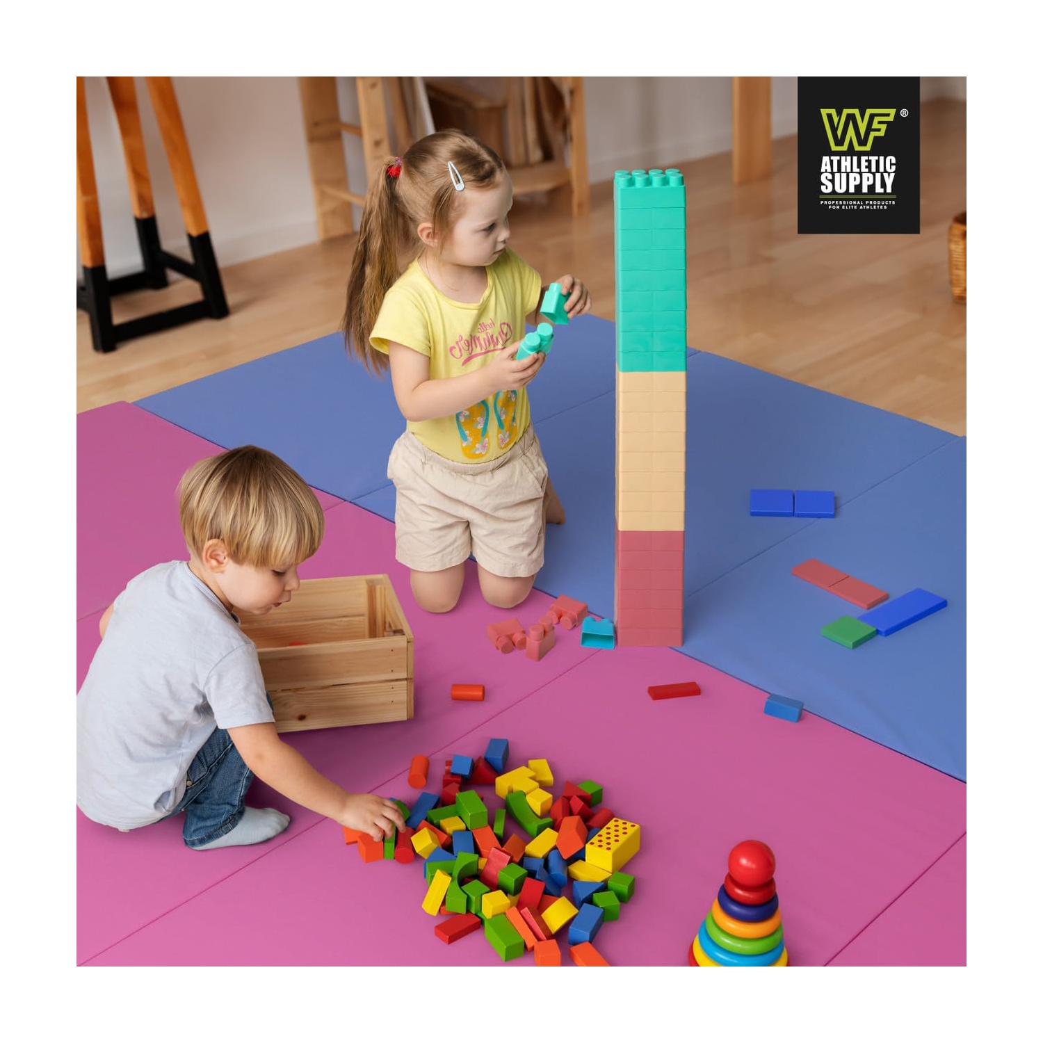 Tapis d'exercice pliable de 10 x 4 pi 4 avec poignées de transport de CAPHAUS