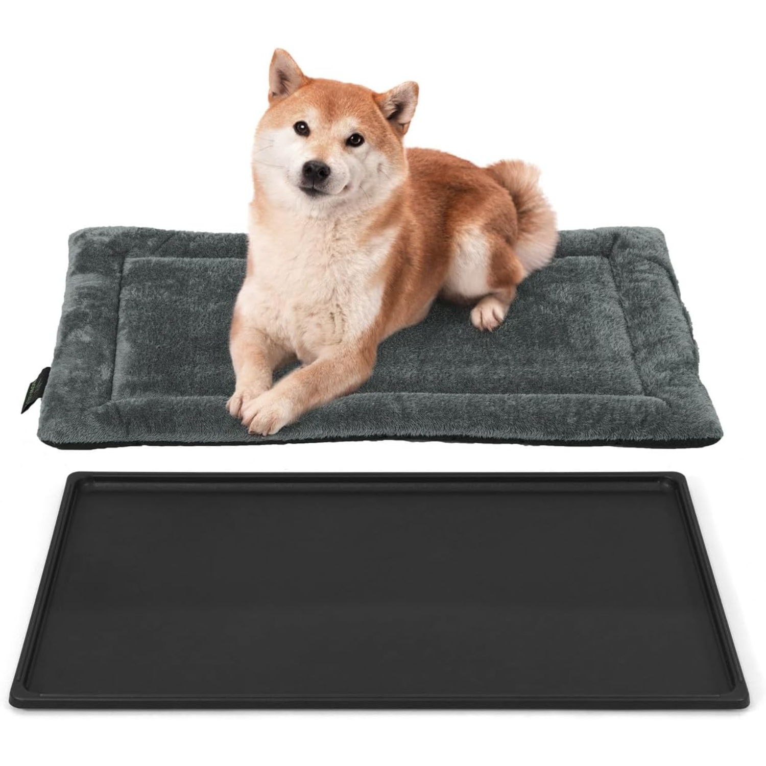 BOWHAUS Machine-Washable Dog Bed Pad & Tray for 36-Inch Kennel