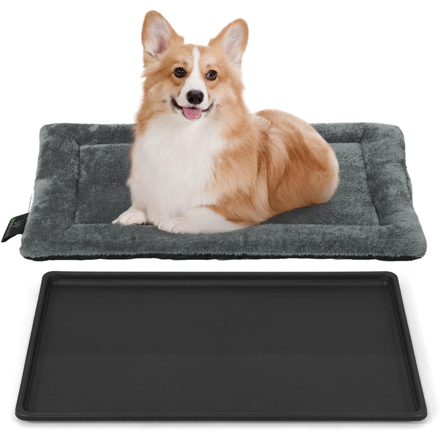 BOWHAUS Machine-Washable Dog Bed Pad & Tray for 30-Inch Kennel