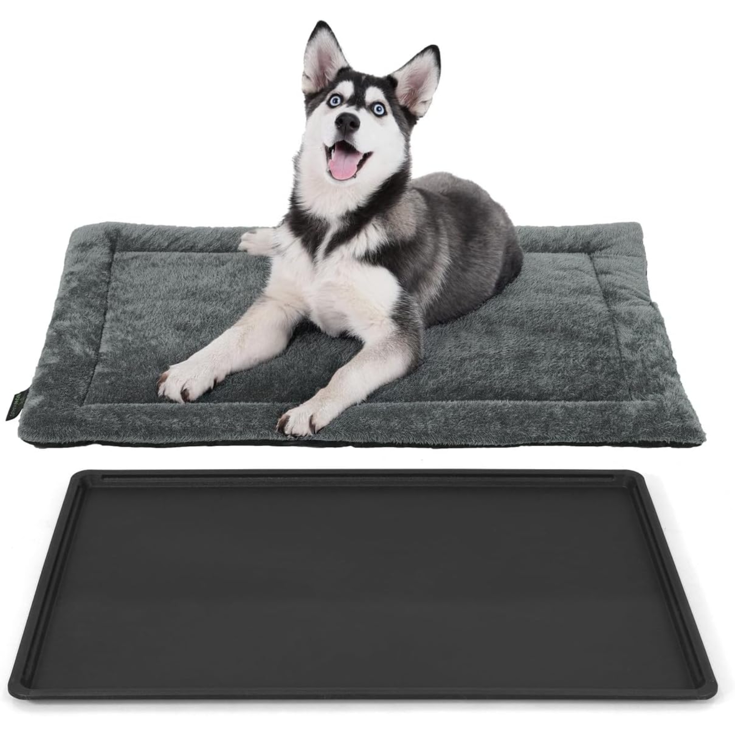 BOWHAUS Machine-Washable Dog Bed Pad & Tray for 42-Inch Kennel