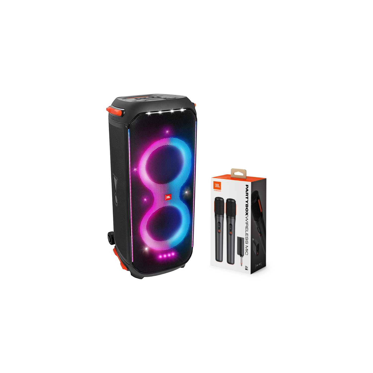 Boîte ouverte - 800&nbsp;W haut-parleur de fête Bluetooth PartyBox 710 de JBL avec lumières et design résistant aux éclaboussures + tout nouvel