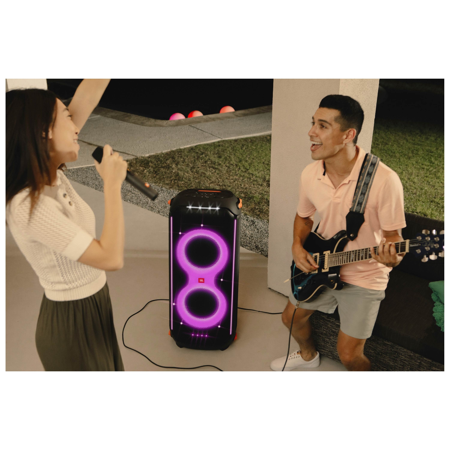 Boîte ouverte - 800&nbsp;W haut-parleur de fête Bluetooth PartyBox 710 de JBL avec lumières et design résistant aux éclaboussures + tout nouvel