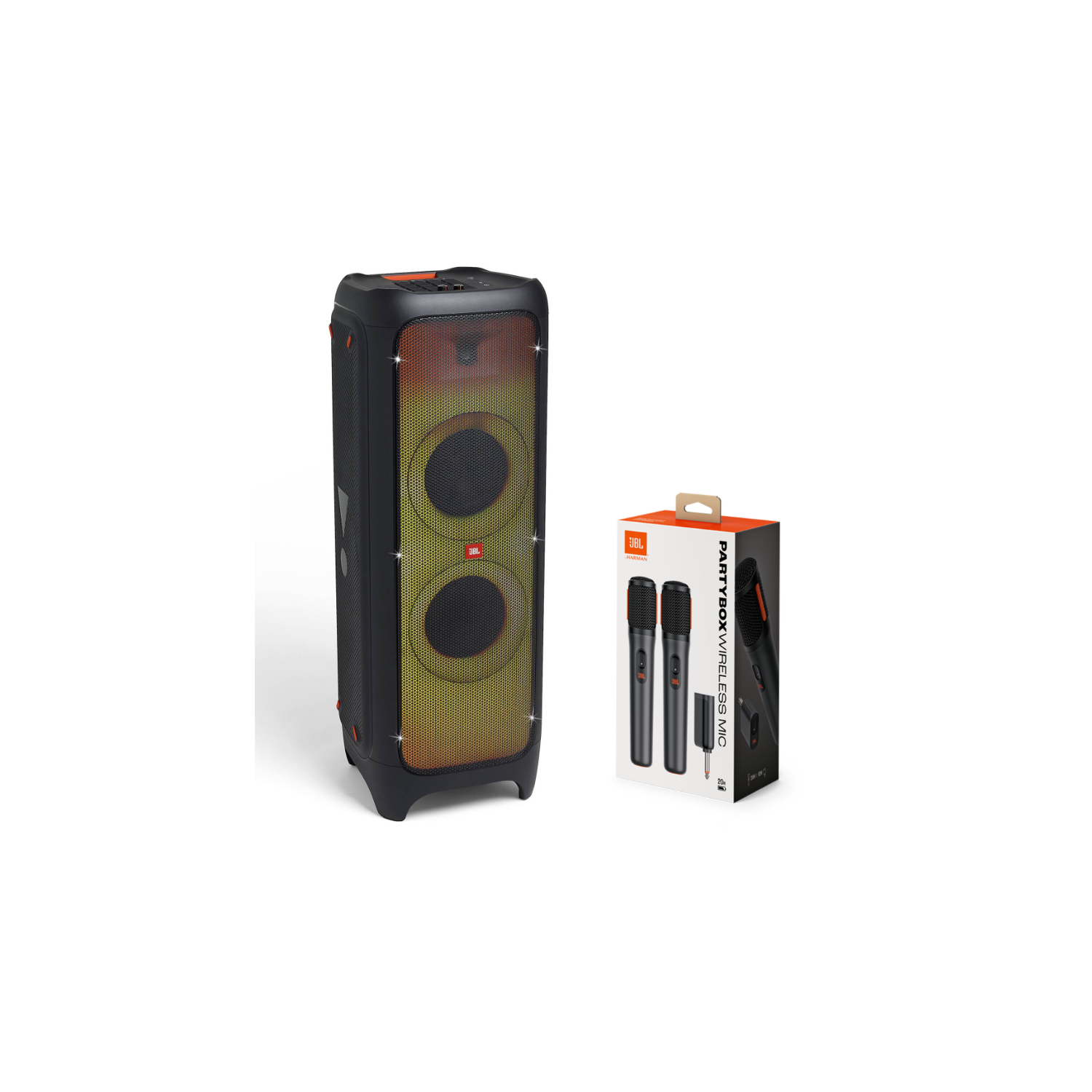 Open Box - JBL PartyBox 1000 Bluetooth Party Speaker + Brand New JBL Wireless Microphone BUNDLE SALE