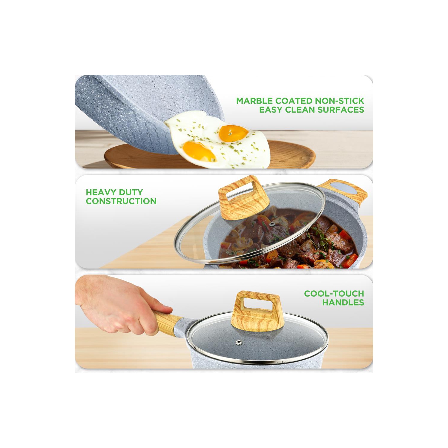 Nutrichef 22-Piece Induction Cookware and Bakeware Set Professional Home Kitchen Collection with Multi-Sized Pots, Pans, Non Stick and Heat-Resistant