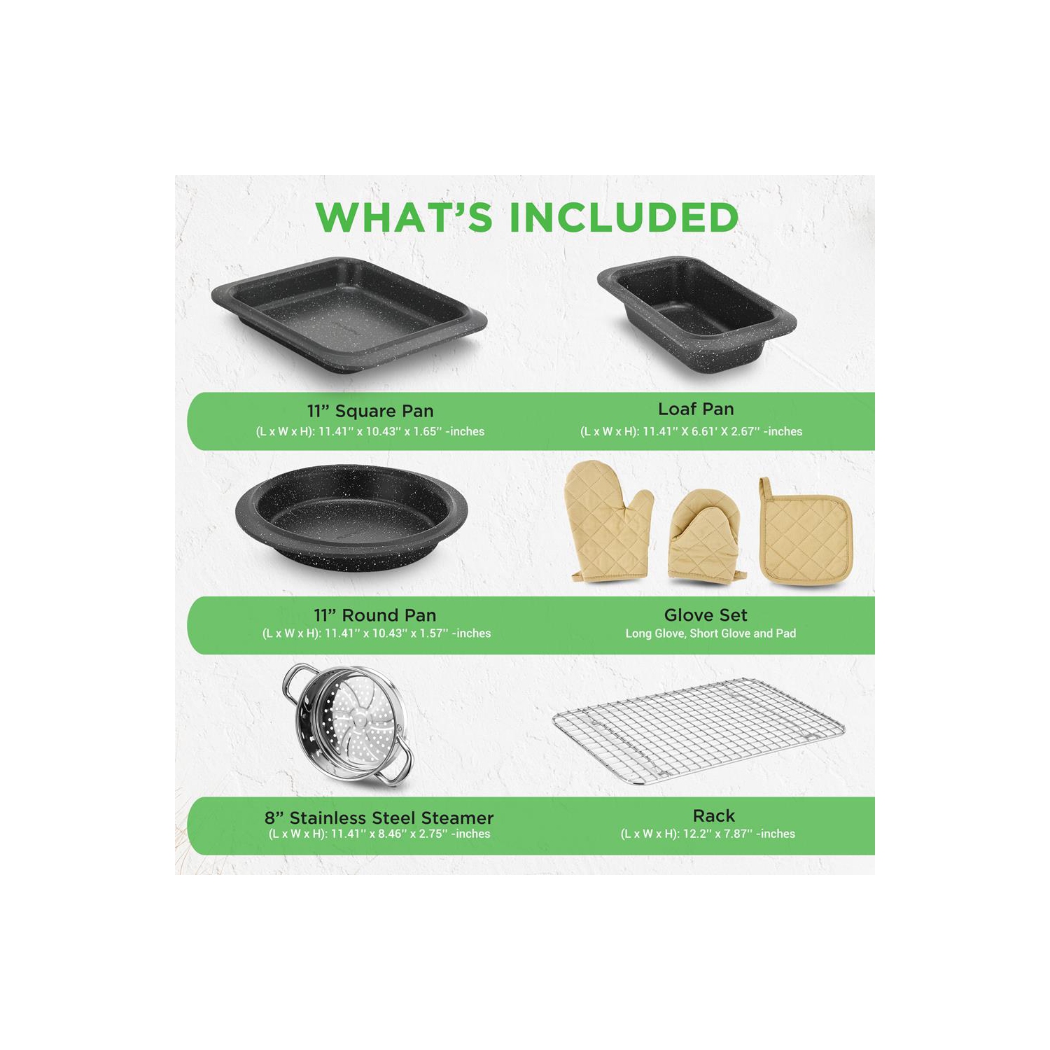 NutriChef 22-Piece Black Marble Non-Stick Induction Cookware and Bakeware Set - Professional Home Kitchen Collection with Multi-Sized Pots, Pans, and