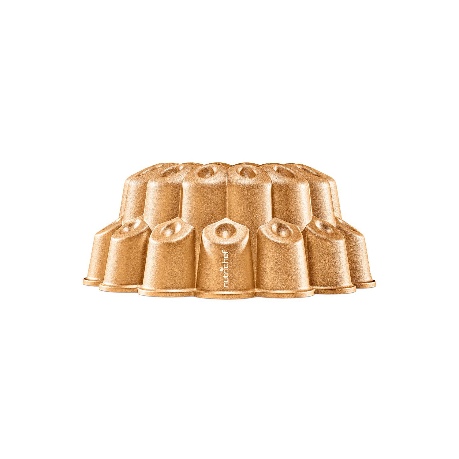 NutriChef, Bundt Cake Pan, Cake Pan, Marquise Fluted Bundt Pan, Nonstick Bakeware, Extra Thick Aluminum Easy Release, Uniform Baking and Browning,