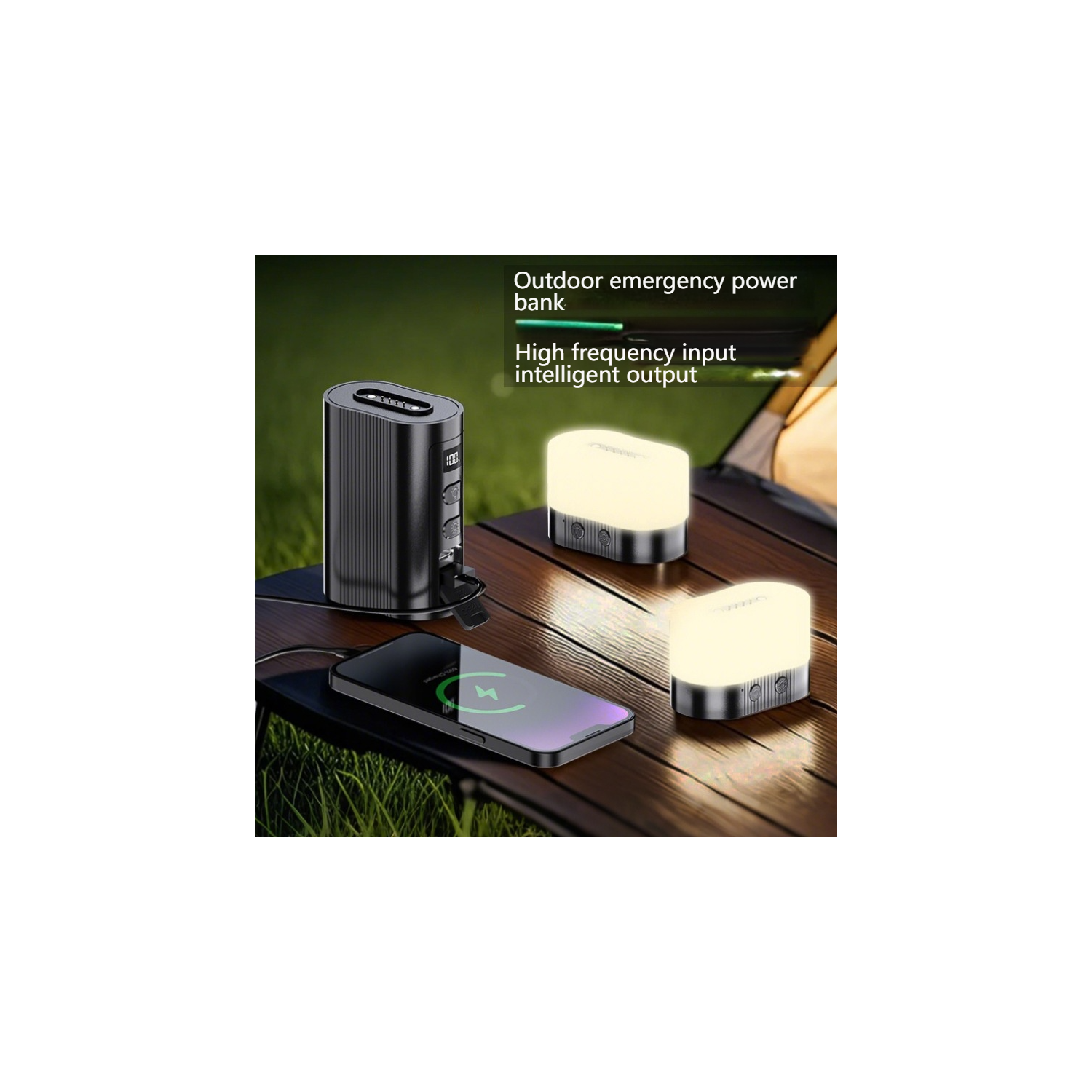 Lampe de camping d'extérieur, très longue autonomie de batterie, lampe de camping d'urgence rechargeable pour tente d'extérieur LED super lumineuse -