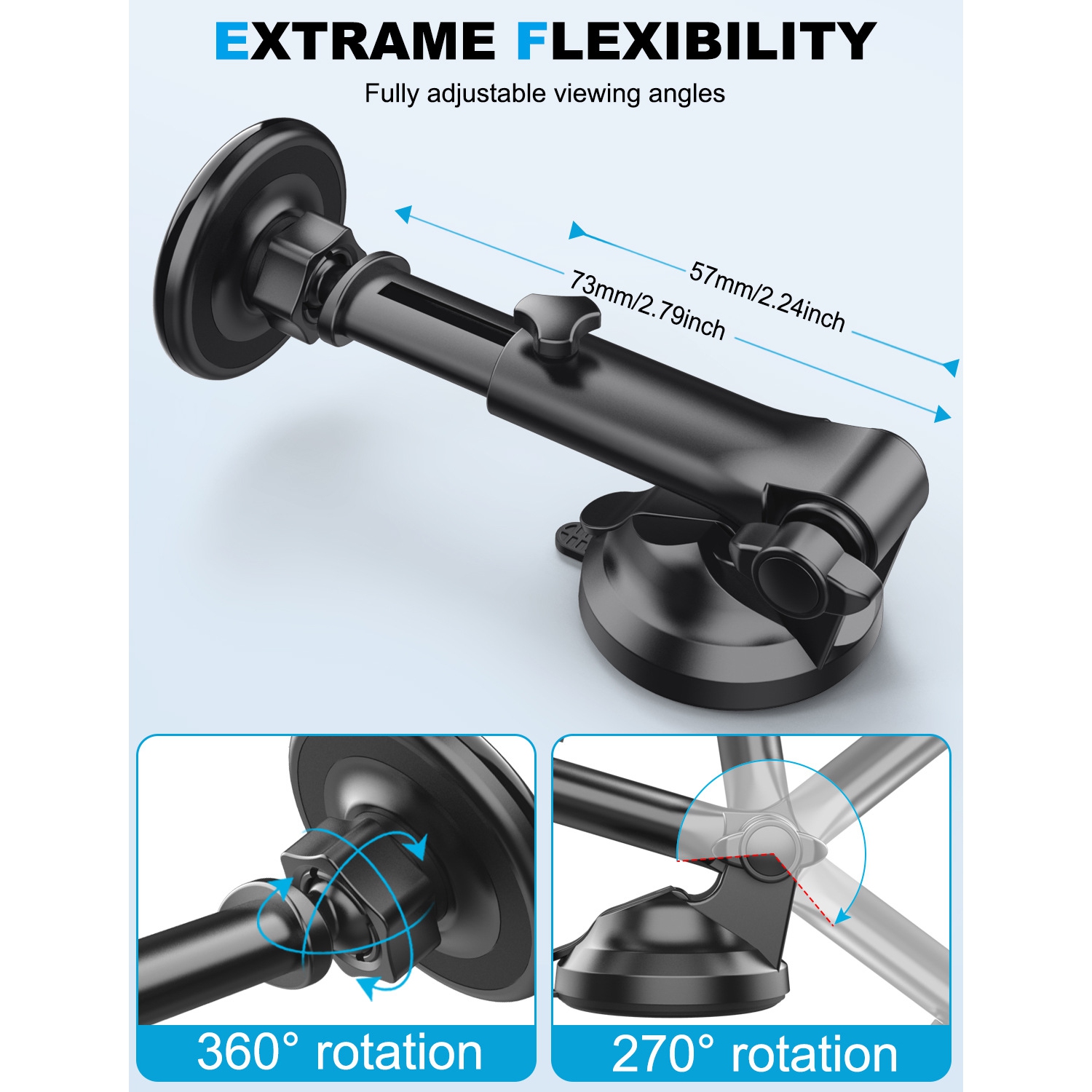 Hot selling suitable for Apple magsafe magnetic bracket car mobile phone holder magnetic retractable suction cup