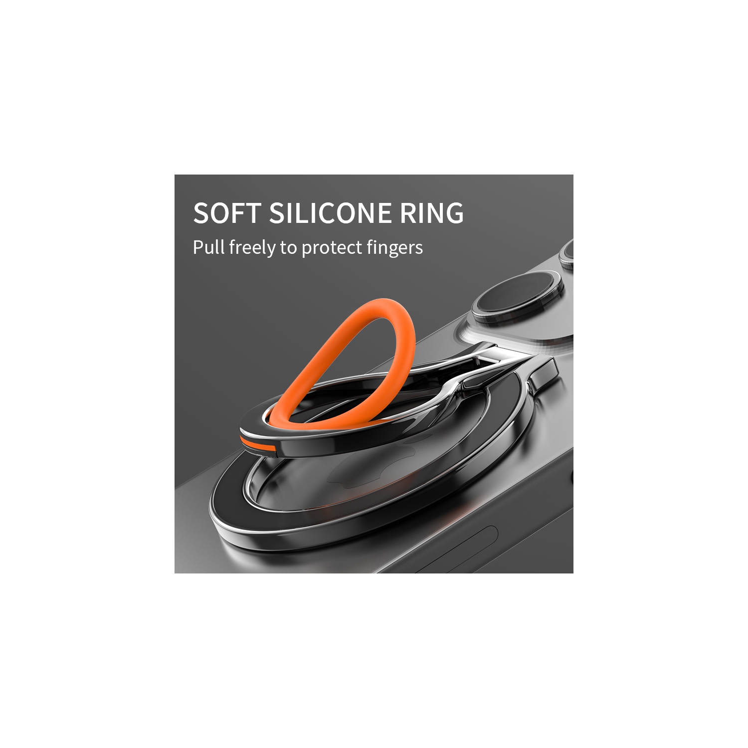 Universal Magnetic Phone Holder for Watching TV Series, Universal Detachable Metal Strong Magnetic Phone Holder with Ring Clip - [Black + Black]