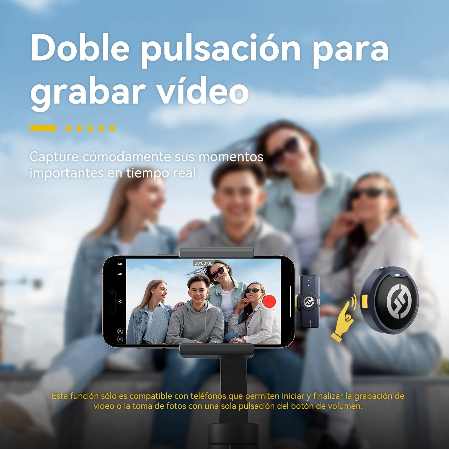 Micro-cravate sans fil M2 de Hollyland pour iPhone 14/13/12, micro-cravate Lightning sans fil, audio haute fidélité, gamme 1000&nbsp;pi, suppression