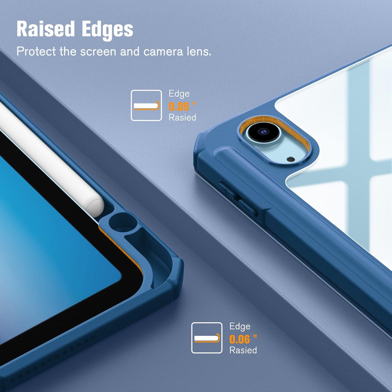 Fintie Hybrid Slim Case for iPad Air 11-inch M3 / M2 (2024), iPad Air 5th (2022) / 4th Generation (2020) 10.9 Inch - Shockproof Cover with Clear Back