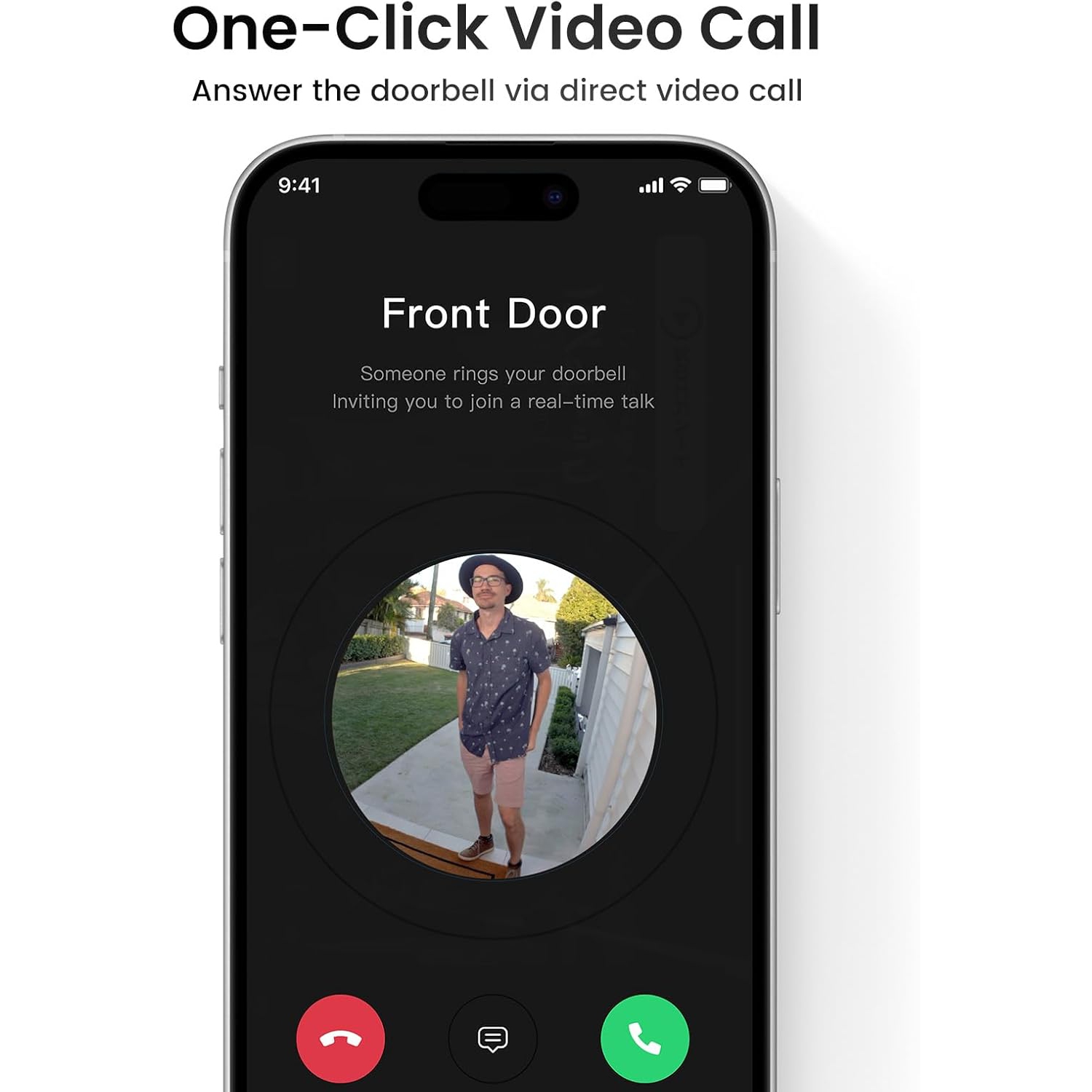 AOSU Doorbell Camera Wireless - Head-to-Toe View, 2.4G Wi-Fi Video Doorbell with Chime, Save Locally or to The Cloud, Smart Human & Package