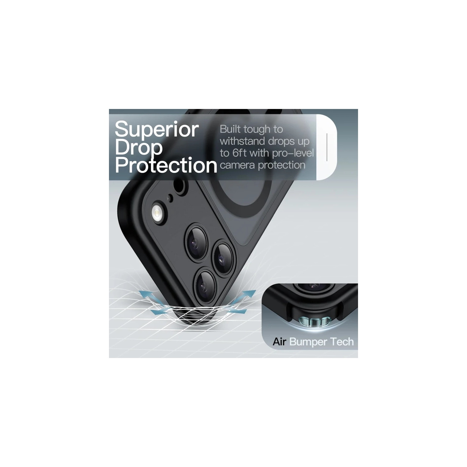 Magnetic Case for iPhone 17 Pro Max 6.9" [MagSafe Compatible] Shockproof Slim Matte Translucent Cover with Camera Button – Black