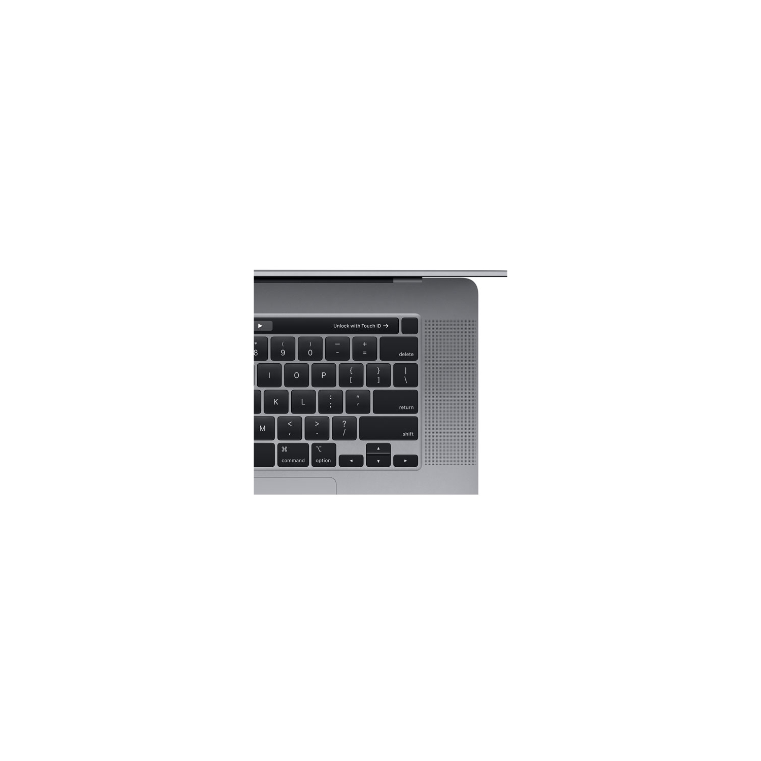 Remis à neuf - MacBook Pro 16&nbsp;po + Touch Bar Apple (2019) - Gris cosm. (Core i7 2,6&nbsp;GHz Intel/SSD 512&nbsp;Go/RAM 32&nbsp;Go) - Ang
