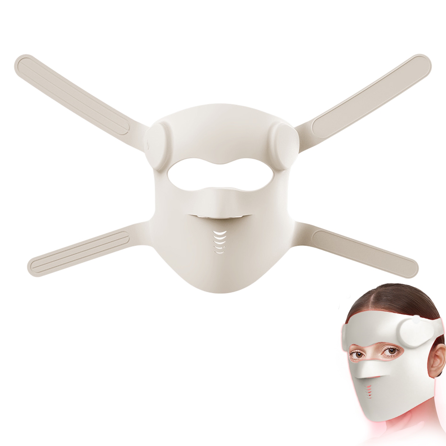 Red Light Therapy for Face,Wireless Led Light Therapy Face Mask,850nm Infrared & Red Light Facial Mask,Rechargeable Led Face Mask for Skin Care