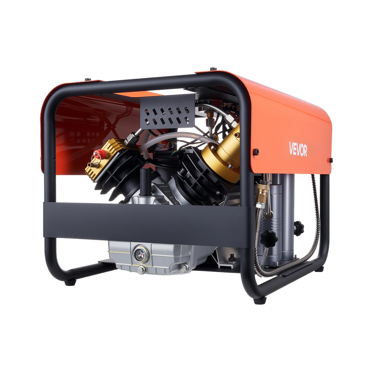 VEVOR 4500PSI/30Mpa PCP Air Compressor,Diving Scuba Tank Air Compressor, Double-Cylinder Auto Stop PCP Diving Compressor with External Water & Fan