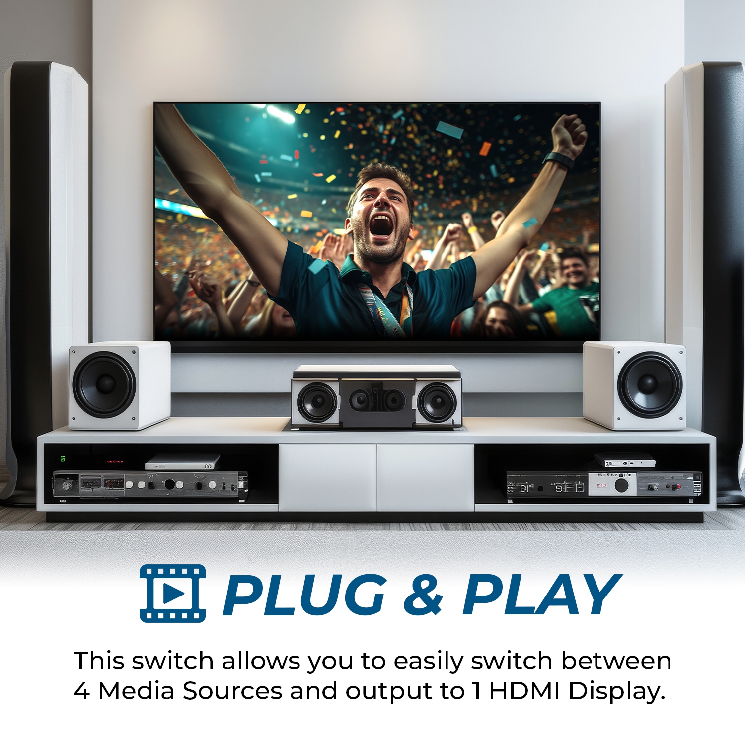 OREI 8K@60Hz 4-port HDMI™ Switch (BK-4927)