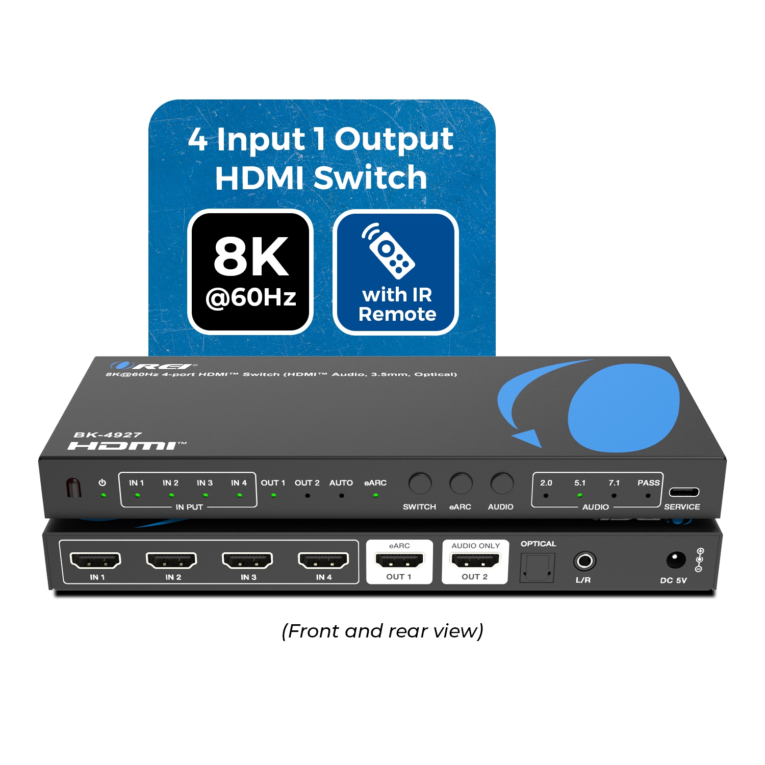 OREI 8K@60Hz 4-port HDMI™ Switch (BK-4927)