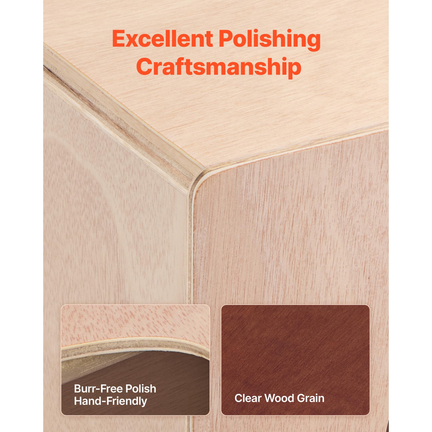 Grande boîte cajon 12 x 12 x 20&nbsp;po VEVOR, avec&nbsp;&nbsp;fils Snare internes,&nbsp;&nbsp;&nbsp;boîte à percussion en bois