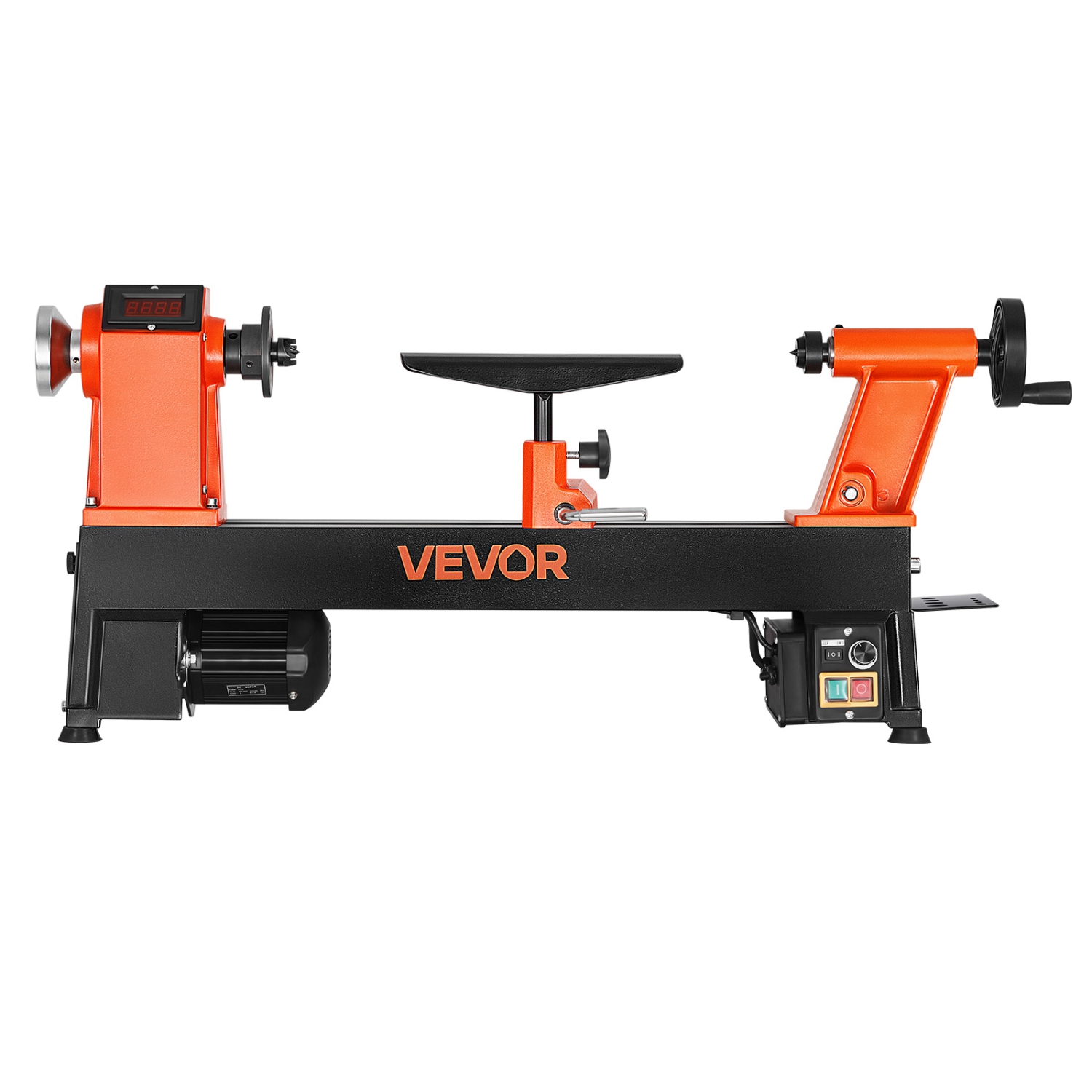 Tour d'établi VEVOR 1 HP de 12 x 18 po, Lathe à bois de table de travail avec vitesse variable de 0 à 3800 tr/min, moteur c.c. sans