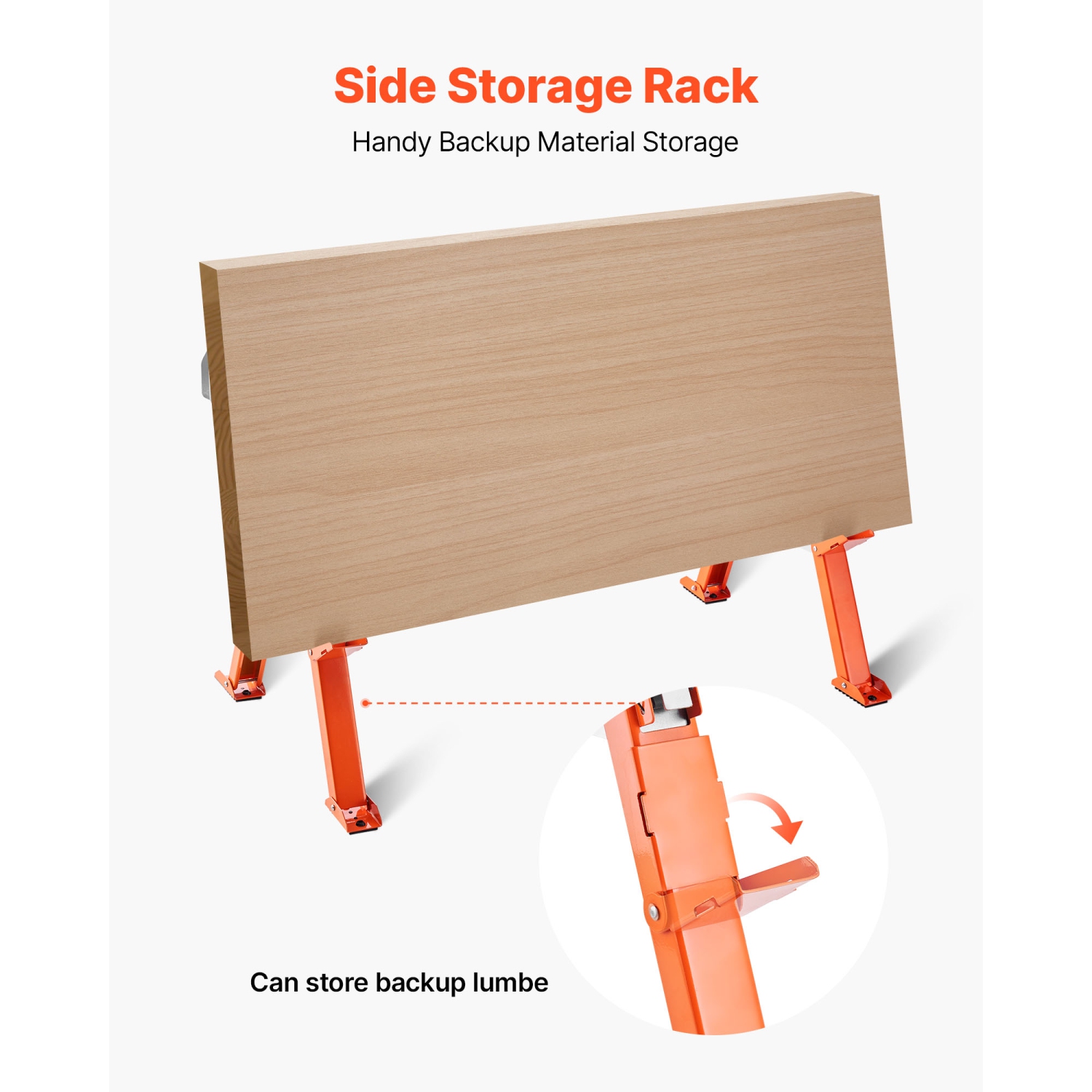 VEVOR 1800 lbs Load Capacity Saw Horses,2 Pack Folding Work Horses, Sawhorse with Heavy Duty Legs,Adjustable Height Saw Horse with Non-Slip Foot