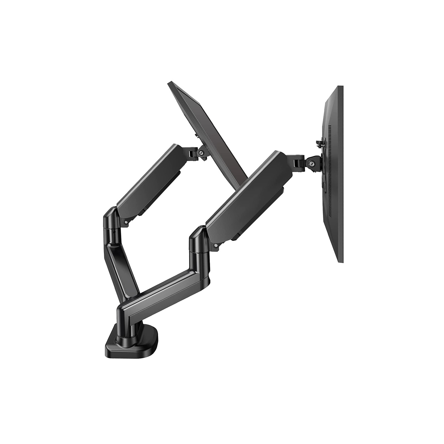 Le support universel pour écran d'ordinateur de bureau à bras double prend en charge le support de fixation mécanique en porte-à-faux à base de
