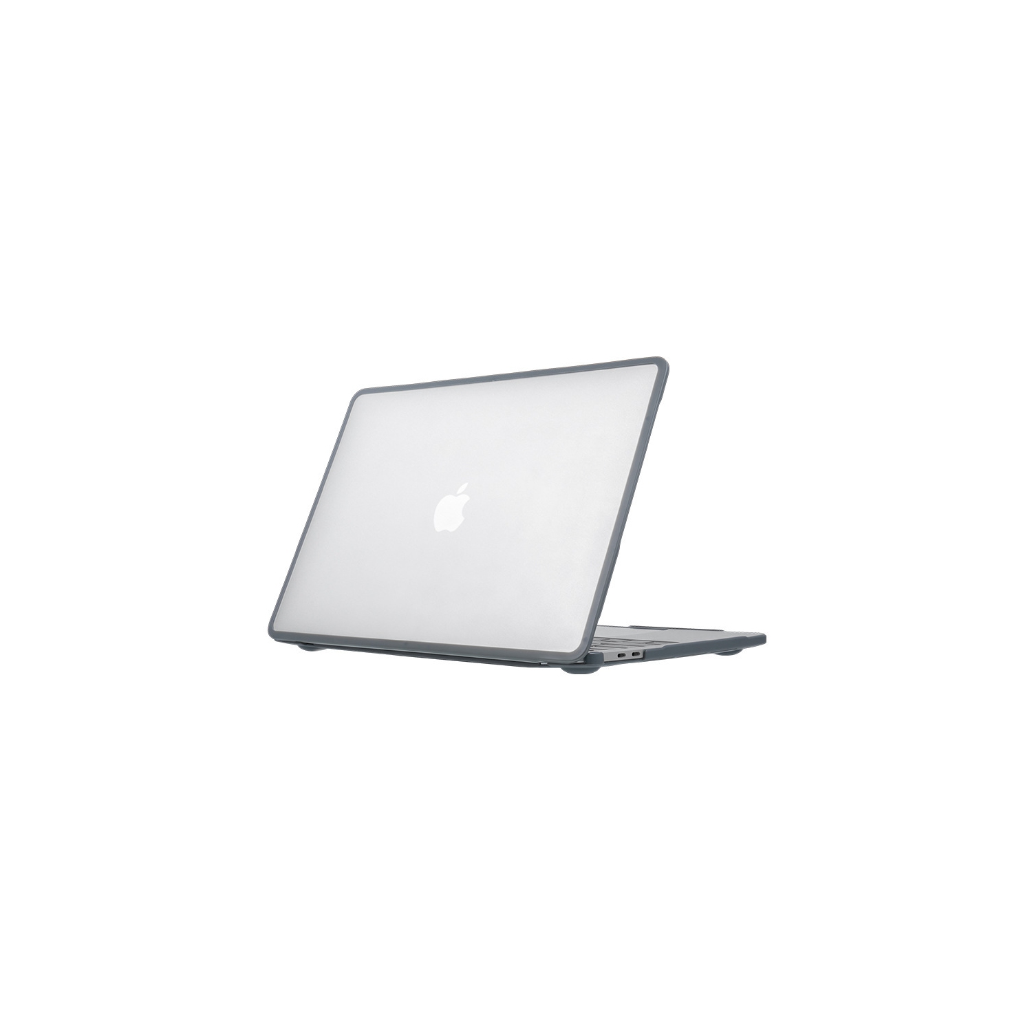 Convient pour MacBook Air 13,6 A2681 A3113 A3240 Étui protecteur pour ordinateur portable Apple Étui givré - TPU bord gris + PC transparent