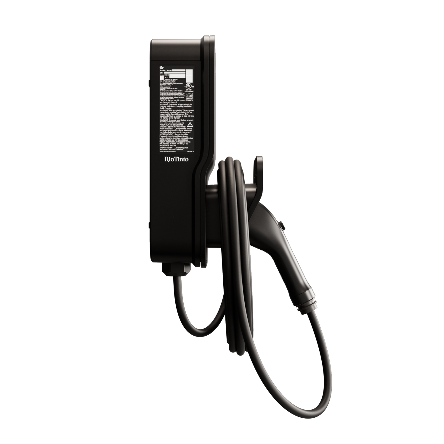 FLO Home – Station de recharge X8 de 80 A pour véhicule électrique, câblé, station de recharge J1772 niveau 2 pour véhicule électrique, noir absolu