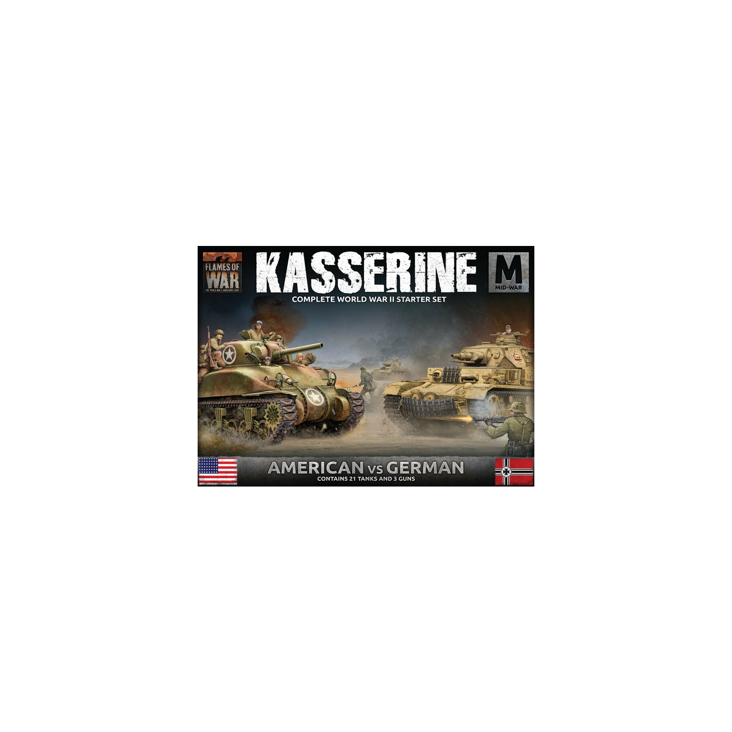 Ensemble de départ Flames of War Desert de mi-guerre | Kasserine Nouveau