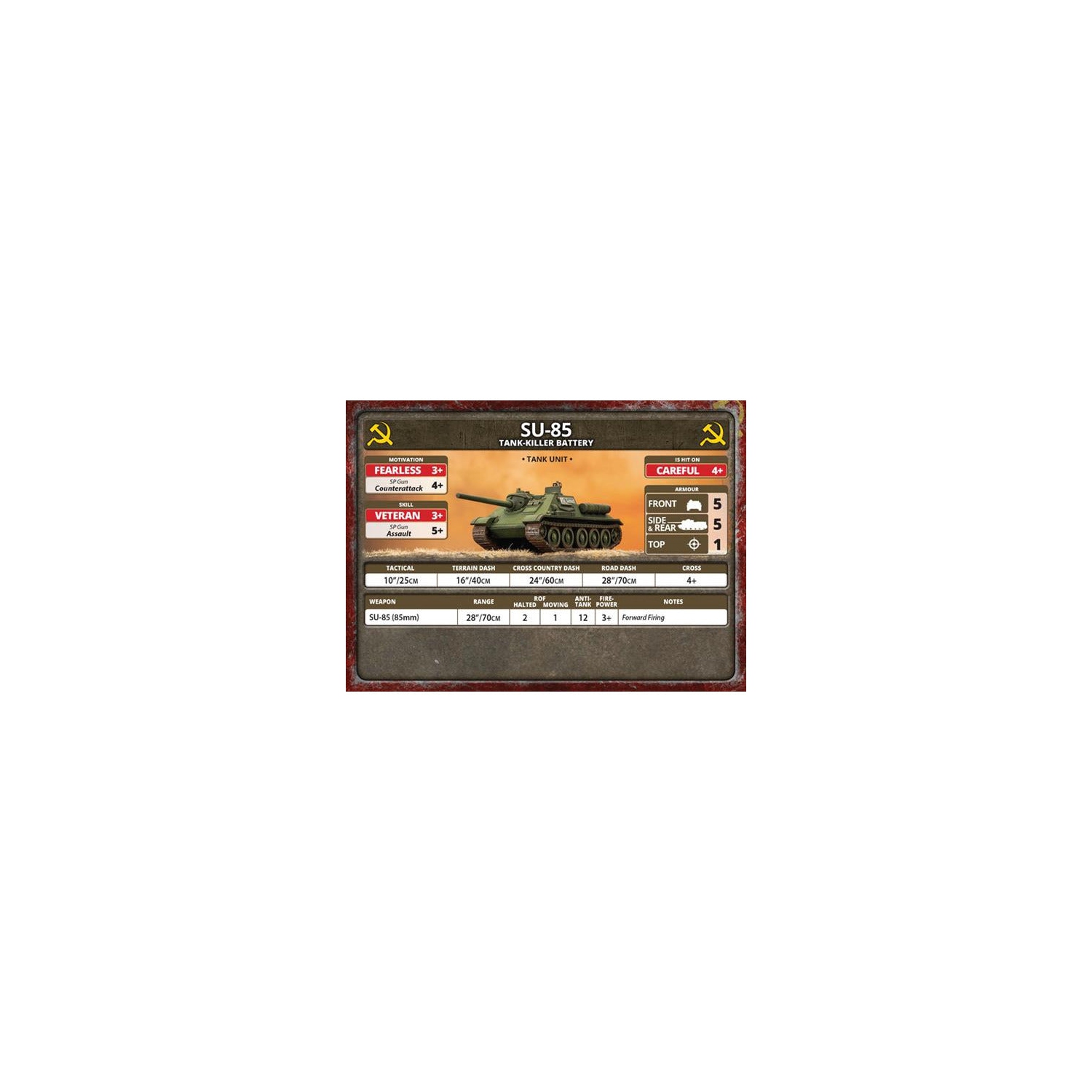 Flames of War SU Tank-Killer Batterie SU soviétique Nouveau