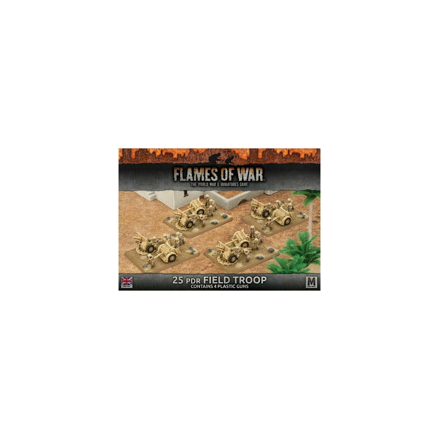Flames of War Britanniques Mid-War Troop de champ 25-en-1 Nouveau