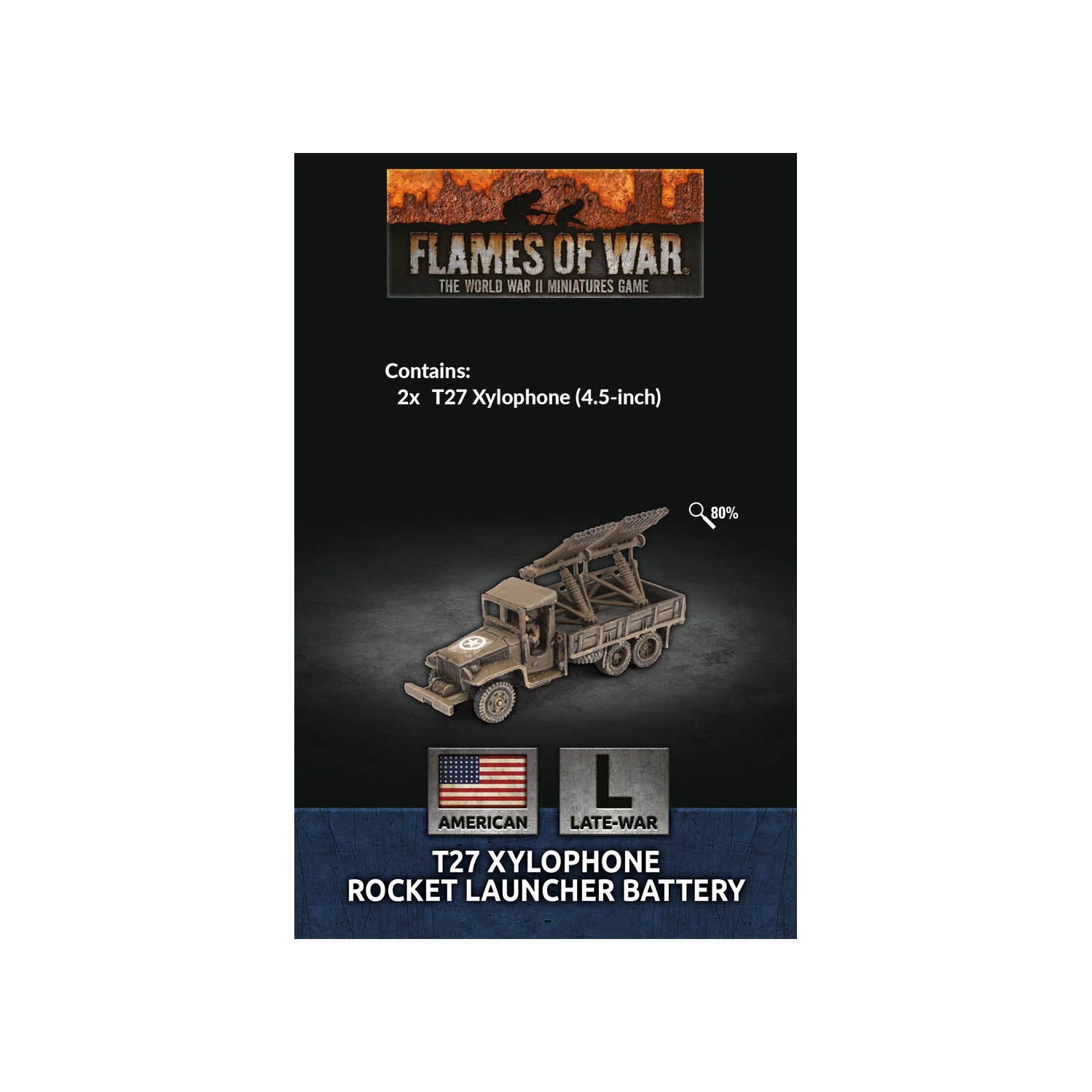 Batterie de lance-fusée Xylophone T27 américain Flames of War